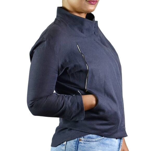 Kuho Cotton Jacket Blue Twill Korean Convertible Canvas Avant Garde Size Small - Picture 12 of 15